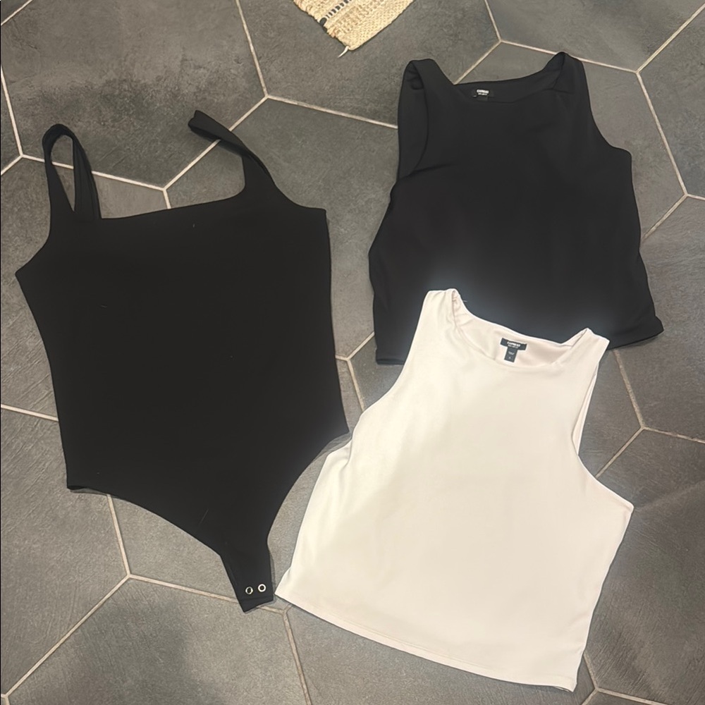 Express Black Scoop Neck Tank Top